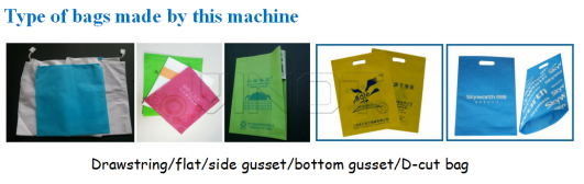 Shopping Plastic Bag Four Color Flexographic Printing Machine in white and Blue Color