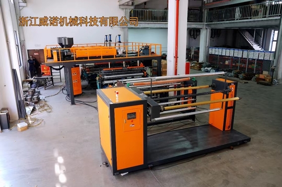 Horizontal Type Plastic air bubble Film Extruder Machine 0.015 - 0.07mm Thickness