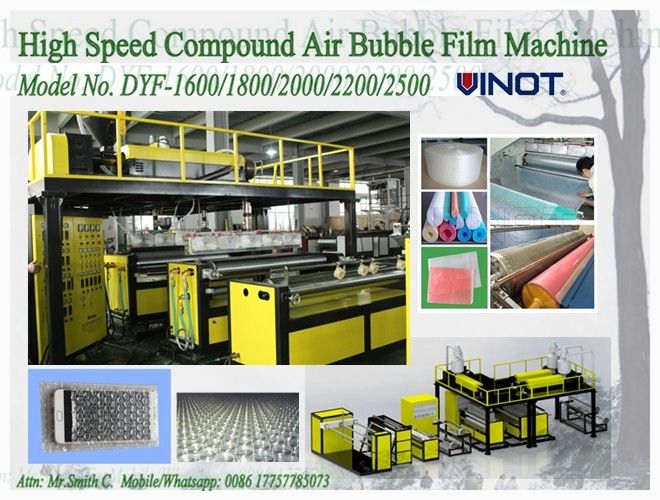 1200 - 2000mm Width PE Air Bubble Film Machine With Back Unwinder Station