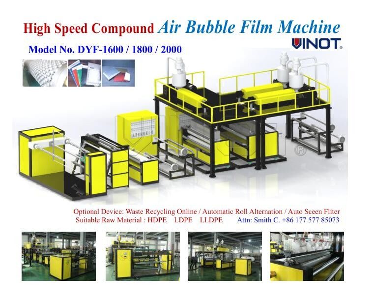 1200 - 2000mm Width PE Air Bubble Film Machine With Back Unwinder Station - air bubble film making machine sales
