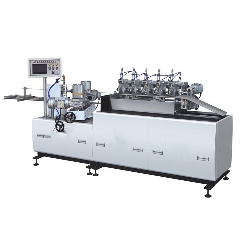 High Speed Paper Straw Making Machines With Two Winding Head , Low Noise